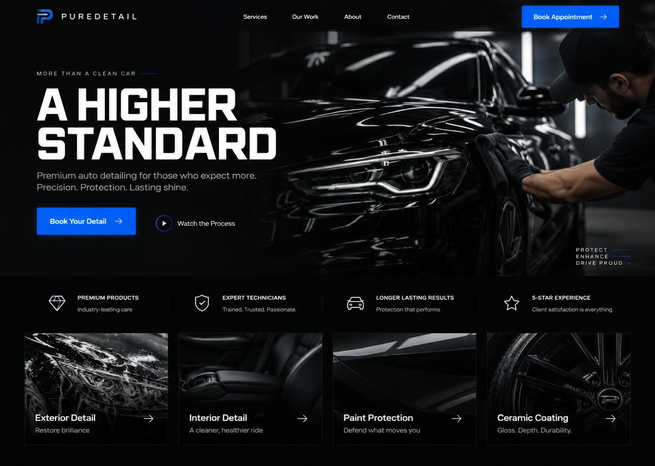 Example of a modern local business website designed by TylersWebMN